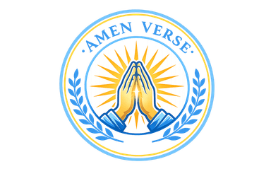 AmenVerse — praying hands within a golden sunburst
